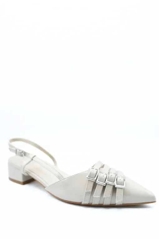 Apricot Cheryl Strappy Buckle Detail Slingback Low Heel Sandals<IKRUSH Online