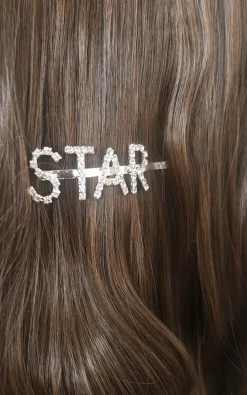 Assorted Kiki Star Slogan Diamante Hair Clip<IKRUSH Fashion