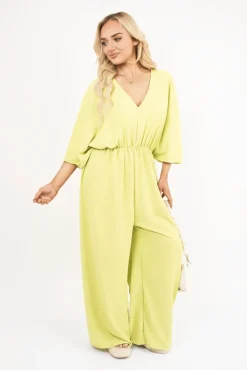 Avocado Maysa Wide Leg V Neck Jumpsuit with Back Tie Detail<IKRUSH Fashion