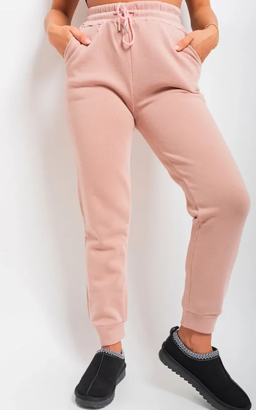 Baby pink Colette Elastic Waist Drawstring Trouser<IKRUSH Online