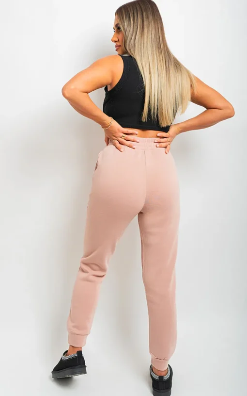 Baby pink Colette Elastic Waist Drawstring Trouser<IKRUSH Online