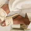 Beige Camille Decorated Platform Sandals<IKRUSH Best