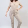 Beige Delilah Casual Drawstring Trousers<IKRUSH Online