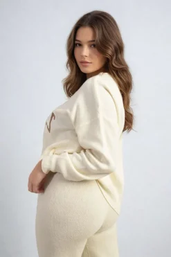 Beige Dorothy Los Angeles Graphic Long Sleeve Knitted Jumper<IKRUSH Outlet