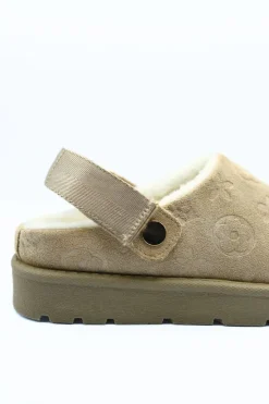 Beige Fernanda Printed Sling Back Platform Clogs<IKRUSH Discount