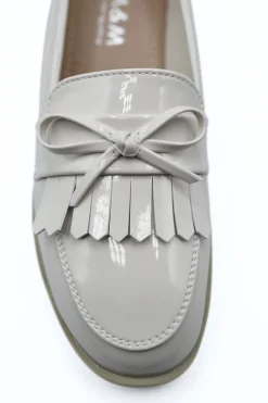 Beige Janelle Bow Detail Flatform Slip On Loafer Shoes<IKRUSH Discount