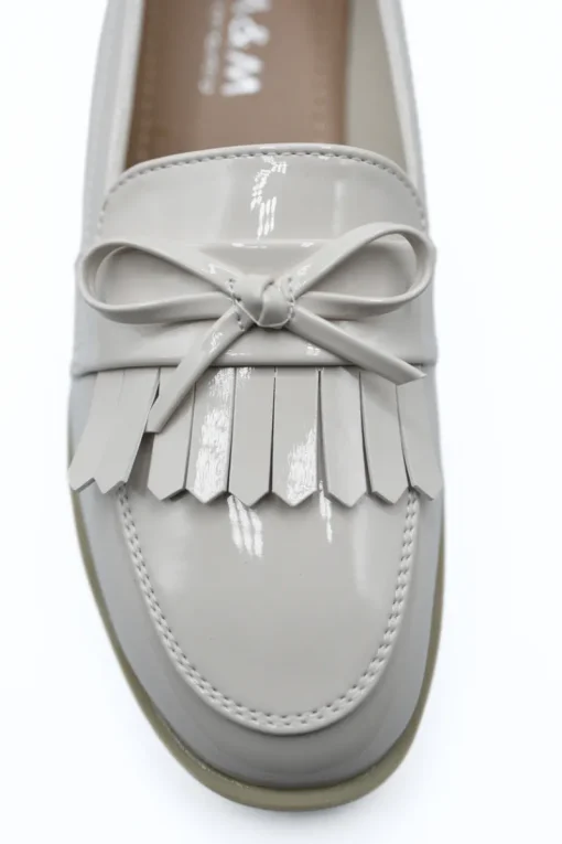 Beige Janelle Bow Detail Flatform Slip On Loafer Shoes<IKRUSH Discount