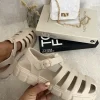Beige Janelle Summer Round Toe Strappy Chunky Sandals<IKRUSH Fashion