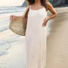 Beige Jazlyn Textured Cami Maxi Dress<IKRUSH Clearance