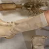 Beige Jessica Stretch Knee High Chunky Sock Boots<IKRUSH Online