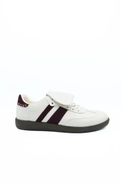 Beige Johanna Lace-Up Flip Tongue Round Toe Trainers<IKRUSH Online