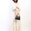 Beige Leah Ruffle Hem Sleeve Shirred Waist Tiered Maxi Dress<IKRUSH Fashion