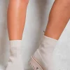 Beige Natalia Chunky Sock Fit Ankle Boots<IKRUSH Hot