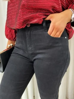 Black Carolyn High Waisted Skinny Jeans<IKRUSH Fashion
