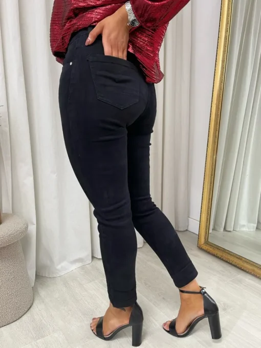 Black Carolyn High Waisted Skinny Jeans<IKRUSH Fashion