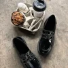 Black Izzah Chain Detail Casual Slip On Shoes<IKRUSH Online
