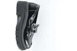 Black Izzah Chain Detail Casual Slip On Shoes<IKRUSH Online