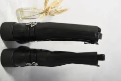 Black Julie Double Buckle Side Zip Knee High Kids Boots<IKRUSH Hot