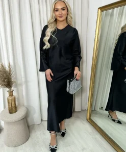 Black Leah Bell Long Sleeve Maxi Dress<IKRUSH Outlet