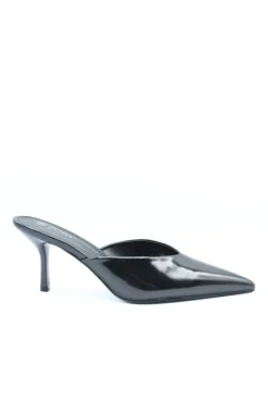 Black Mariana Pointed Toe Slip-on High Heels<IKRUSH Sale