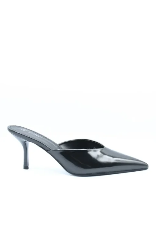 Black Mariana Pointed Toe Slip-on High Heels<IKRUSH Sale