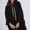 Black Melissa Drawstring Teddie Hoodie Jacket with Front Pockets<IKRUSH Online