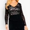 Black Ria Lace Bodycon Mini Dress<IKRUSH Online