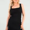 Black Ruby Contrast Flared Hem Sleeveless Summer Mini Dress<IKRUSH Best