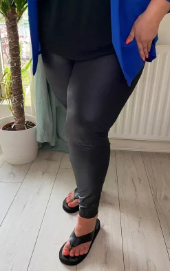 Black Sydney Plus Size Leggings<IKRUSH Clearance