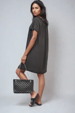Black Tessa Knot Cuff Off Shoulder Mini Dress<IKRUSH Discount