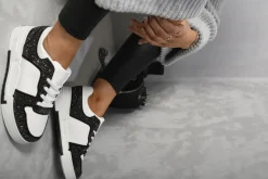Black Valeria Sparkly Crystal Embellished Trainers<IKRUSH Discount
