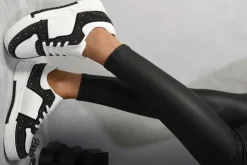 Black Valeria Sparkly Crystal Embellished Trainers<IKRUSH Discount