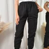 Black Xanthe Pocket Cargo Trousers<IKRUSH Online
