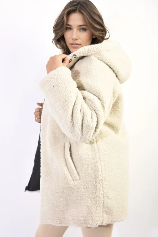 Black/beig Stephanie Reversible Padded Jacket<IKRUSH Best