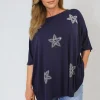 Blue Nadia Floral Print Oversized Top<IKRUSH Sale