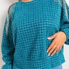 Blue Sara Long Sleeve Knitted Jumper with Tassel Detail<IKRUSH Hot