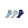 Blue Stars and Stripes Printed Ankle Socks Multi Pack<IKRUSH Hot