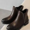 Brown Fatima Chelsea Diamante Ankle Boots<IKRUSH Clearance