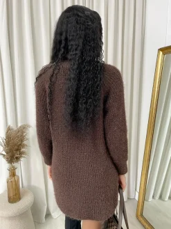 Brown Melinda Chunky Roll Neck Knitted Jumper<IKRUSH Online