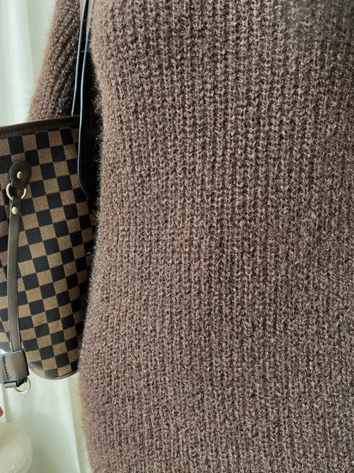 Brown Melinda Chunky Roll Neck Knitted Jumper<IKRUSH Online