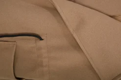 Camel Camryn Roll Tab Sleeve Drawstring Waist Open Front Trench Coat Jacket<IKRUSH Fashion