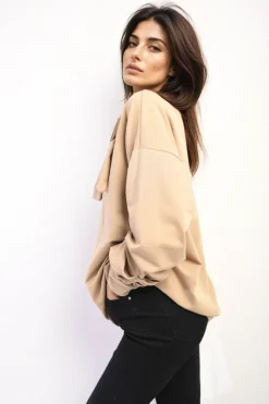 Camel Carina Long Sleeve Bow Detail Jumper<IKRUSH Clearance