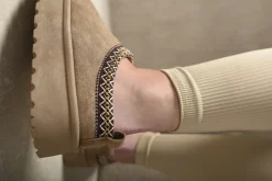 Camel Jolene Aztec Detail Low Ankle Platform Slipper Boots<IKRUSH Discount