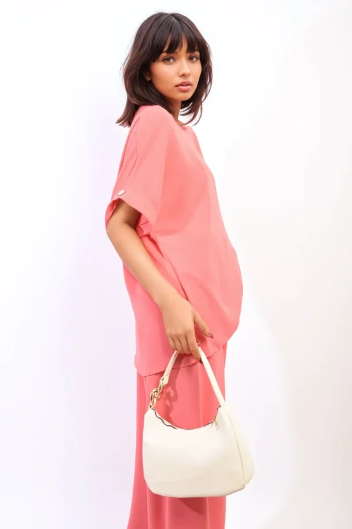 Coral Hailey Oversized Top and Wide Leg Trousers Co-ord Set<IKRUSH New