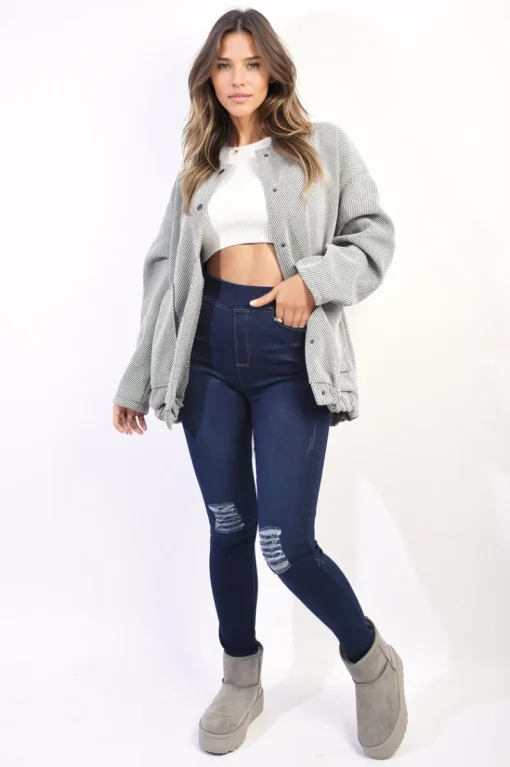 D.blue Aubrey High Waisted Ripped Skinny Jeggings<IKRUSH Best