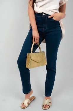 Denim Clara Straight Leg High Waist Jeans<IKRUSH Clearance