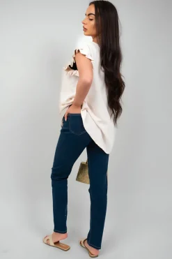 Denim Clara Straight Leg High Waist Jeans<IKRUSH Clearance