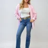 Denim Grace Embellished High Waisted Flare Jeans<IKRUSH Clearance