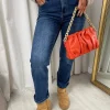 Denim Kathryn Straight Leg High Waist Jeans<IKRUSH Fashion