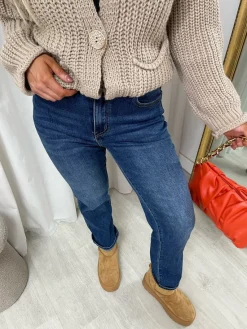 Denim Kathryn Straight Leg High Waist Jeans<IKRUSH Fashion